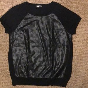 Worn once HALOGEN Nordstrom faux leather sweater